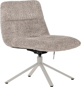 Fotoliu gri deschis pivotant cu tapițerie din țesătură bouclé Soren – WOOOD