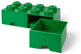 Cutie depozitare cu 2 compartimente LEGO®, verde