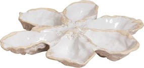 Platou pentru stridii din ceramică, 26×25 cm, "Sea Flower"