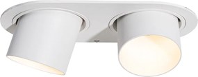 Set de 6 spoturi încastrate albe GU10 50mm cu 2 lumini - Installa