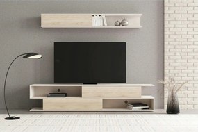 Mobilier living BRIK, stejar sonoma/casmir, PAL, 240x40x190 cm