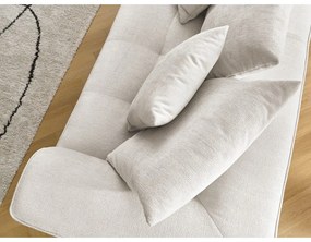 Canapea bej cu tapițerie din chenille 237 cm Whesley – Bobochic Paris