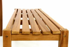 Set bancă și masă de grădină DIVERO - lemn de tec tratat - 1