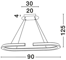 Lustra LED suspendata design circular ELMO