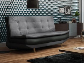 Canapea extensibilă Carlsbad 105 Cutie de pat, Stejar, Gri, 102x204x96cm, 58 kg, Picioare: Lemn