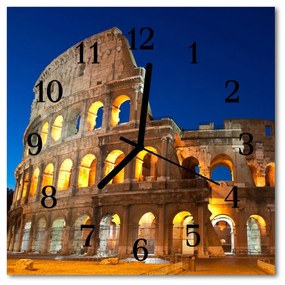 Ceas de perete din sticla pătrat Colosseum Colosseum Galben