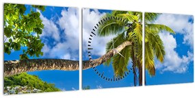 Tablou - Seychelles (cu ceas) (90x30 cm)