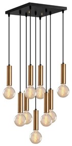 Lustră TEMPO cu cablu 9xE27/40W/230V, auriu