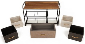 Comoda cu sertare din material textil HAZEL TIP 4,maro, S