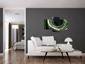 Obraz cu linii verzi (90x60 cm)