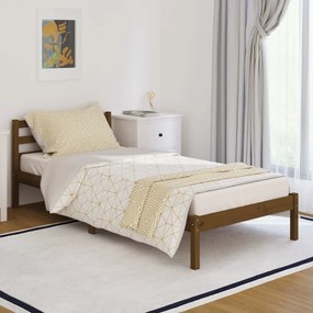 810418 vidaXL Cadru de pat, maro miere, 90x200 cm, lemn masiv de pin