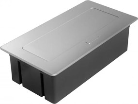 Priza incorporabila in blat Multi Soft GTV, 2 prize Schuko, USB A + C, HDMI, RJ45, aluminiu, 240 x 120 mm Aluminiu Plastic, Aluminiu, L:240 mm; l:120
