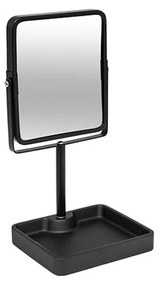 Oglinda cosmetica Hollas, metal, negru, 15.2 x 12.8 x H 30 cm