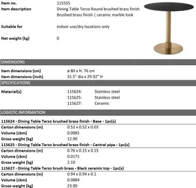 Masa bistro design LUX Terzo Round