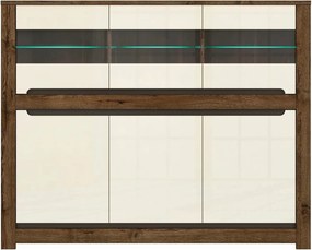 Comoda RUSO KOM3W3D, nuc/bej, PAL, 149x46x121 cm