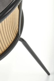 Scaun K508 ratan – velvet gri