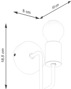 Lampă de perete Sollux SL.1664 TIMBO 1xE27/15W/230V alb/bej/fag