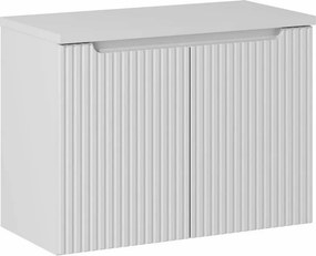 Set dulap baza suspendat 80 cm cu blat Comad Nova alb