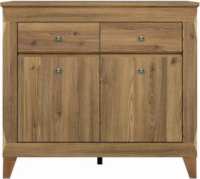 Comoda BERGEN KOM2D2S, stejar auriu, PAL, 110x47x98 cm