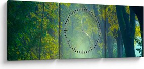 Tablou cu drum dea lungul cu copaci (cu ceas) (90x30 cm)