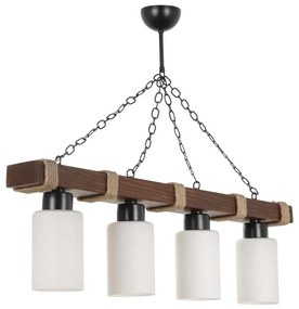 Candelabru cu lanț JASMIN 4xE27/40W/230V maro/alb
