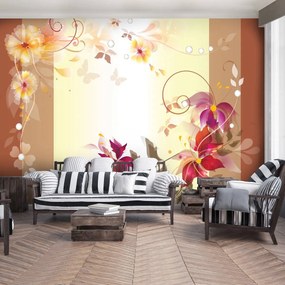 Fototapet - Arta din flori - abstact (152,5x104 cm)