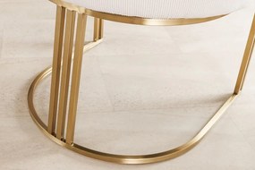 Set de 2 scaune, Catifea Raiata, Bej, EXTRAVAGANCIA, A-46201 VC