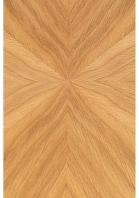 Masă de dining rotundă cu blat cu aspect de lemn de stejar ø 100 cm Fabio – White Label