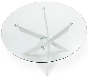 Masă de dining rotundă cu blat din sticlă 120x120 cm Ruth – Marckeric