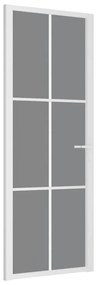 Usa de interior, 76x201,5 cm, alb, sticla ESG si aluminiu 1, white and dark transparent, 76 x 201.5 cm, Grila 3x2
