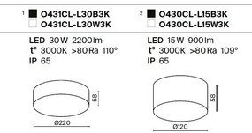 Spot LED aplicat iluminat exterior IP65 Zon IP 15W alb