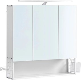Dulap de depozitare pentru lavoar, Vasagle, Alb, 70x16x70 cm