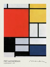 Reproducere Composition with Red, Yellow, Blue, and Black (1921), Piet Mondrian