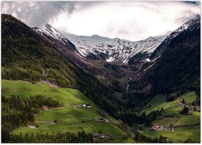 Tablou - Valea la poalele munților (70x50 cm)