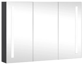 325544 vidaXL Dulap de baie cu oglindă și LED, 89x14x62 cm
