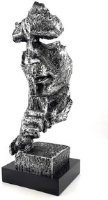 Statueta Chip de om No Speak 33cm, Argintiu