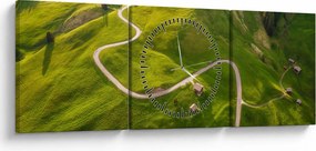 Tablou - Platoul Meadow (cu ceas) (90x30 cm)