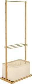 Stander haine WU-31, stejar, metal/lemn de bambus, 60x35x166 cm