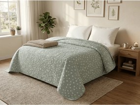 Cuvertura de pat STARS HEARTS, verde Dimensiune: 220 x 240 cm