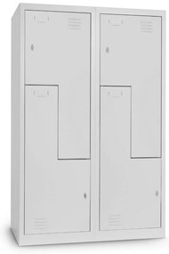 Dulap metalic Z, 120 x 50 x 180 cm, blocare, gri deschis - ral 7035