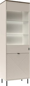 Vitrină, caşmir/stejar castello, EYCO 1D1W