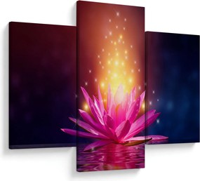 Tablou cu lotus pe apă (90x60 cm)