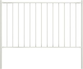 vidaXL Panou de gard Woerden cu stâlpi din oțel 1,7x1,25 m, alb