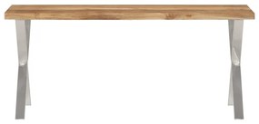 372758 vidaXL Bancă cu margini naturale 105 cm, lemn masiv de acacia