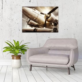 Tablou pe sticlă - Avion (70x50 cm)