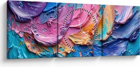 Tablou - Pictură în ulei (cu ceas) (90x30 cm)