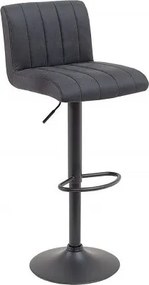 Set de 2 scaune de bar tapitate cu microfibra, Portland gri vintage A-38457 VC