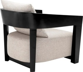 Fotoliu design modern cu tesatura de culoarea crem Rubautelli negru 109584 HZ