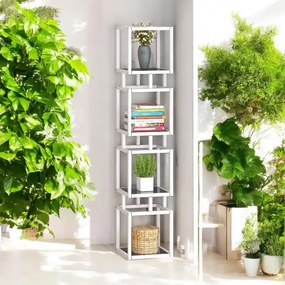 Biblioteca Art din metal culoare alb 150 cm