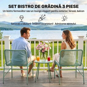 Outsunny set poliratan sintetic | Aosom Romania